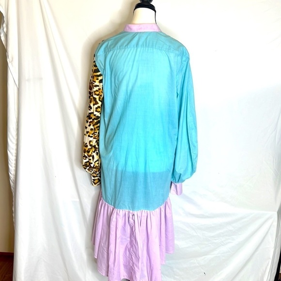 CF Goldman Mixed Print Shirtdress with Leopard - Picture 4 of 7